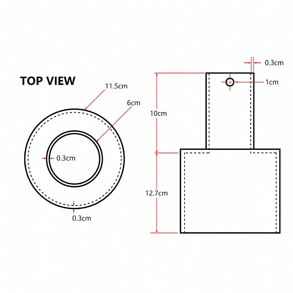 Tenon Adapter for 4 Inch  Round Poles