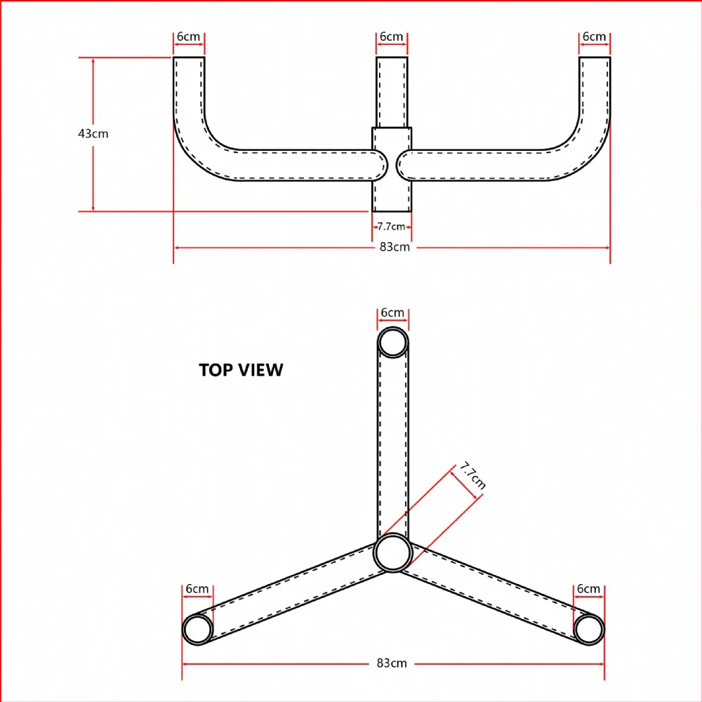 Bullhorn with 3 Arms