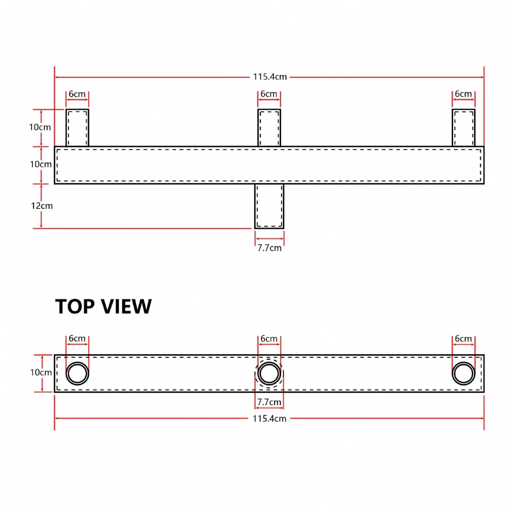 Bullhorn Bracket  with 3 Tenons