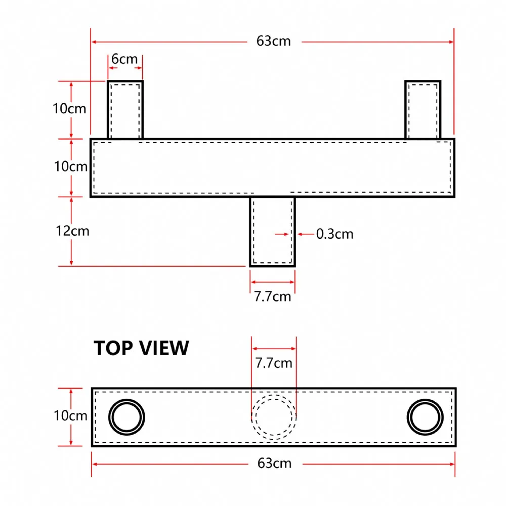 Bullhorn Bracket  with 2 Tenons