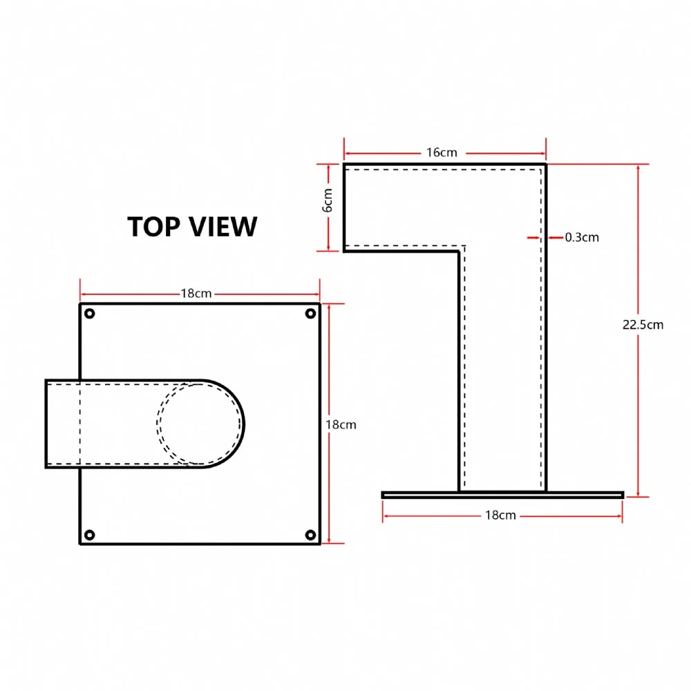 Tenon Arm for  Wall Mounting