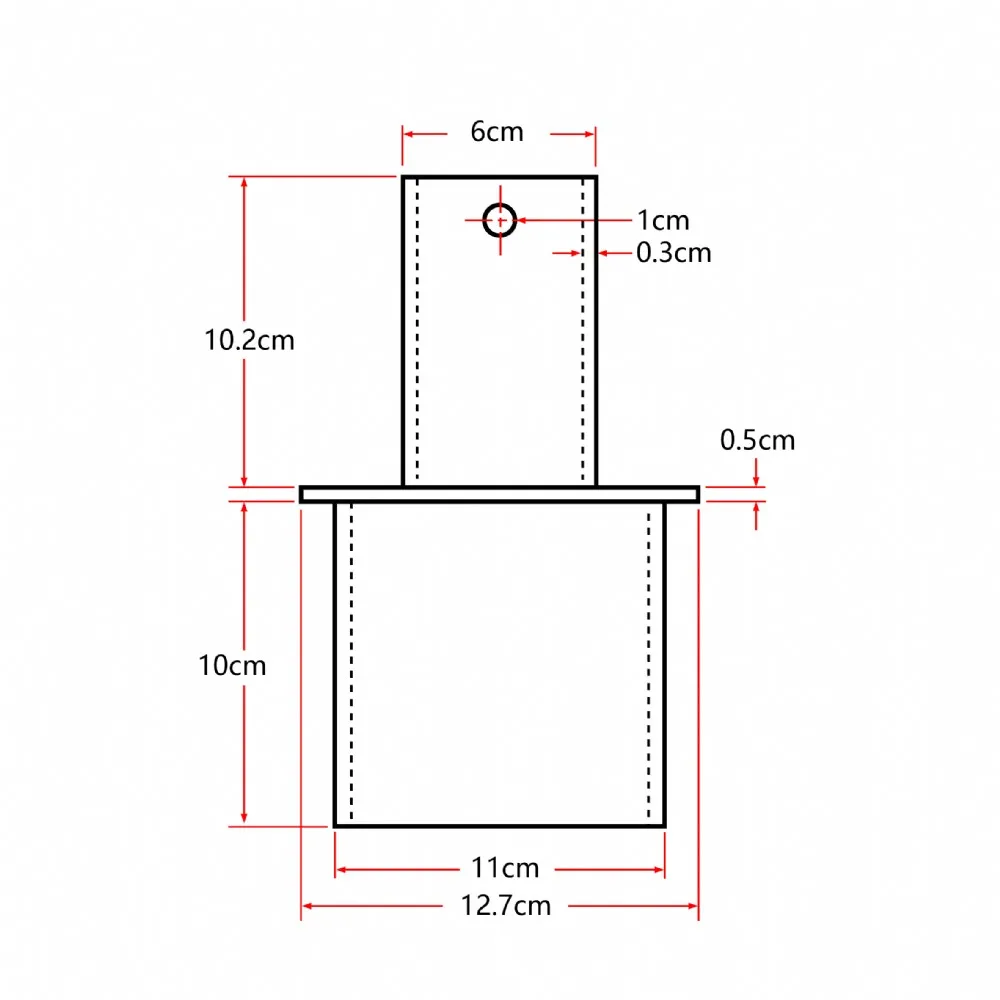 Tenon Adapter for 4 Inch  Square Poles