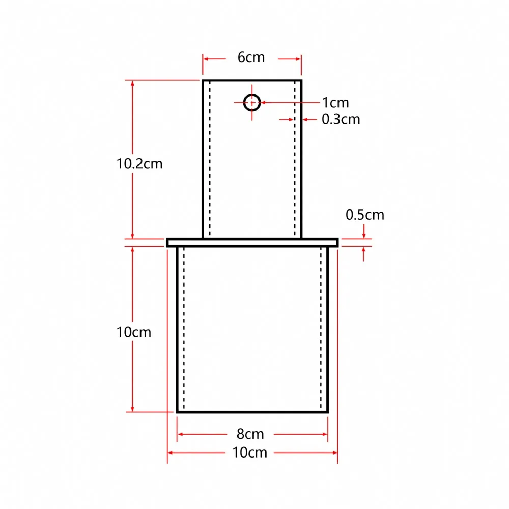 Tenon Adapter for 3 Inch  Square Poles