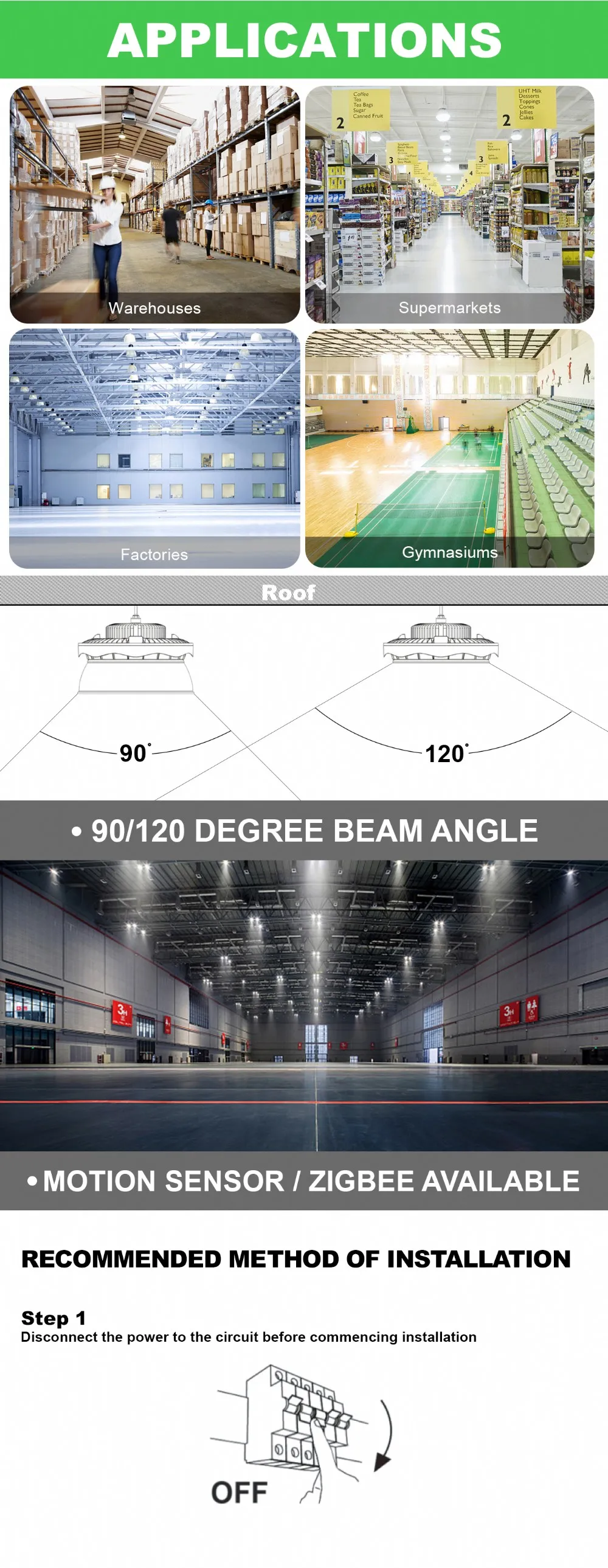 150W Round High Bay LED Lights