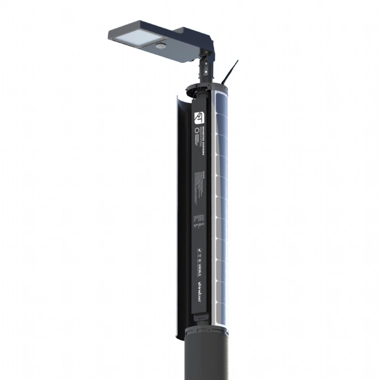 LED Vertical Solar Street Light-Aphrodite-White