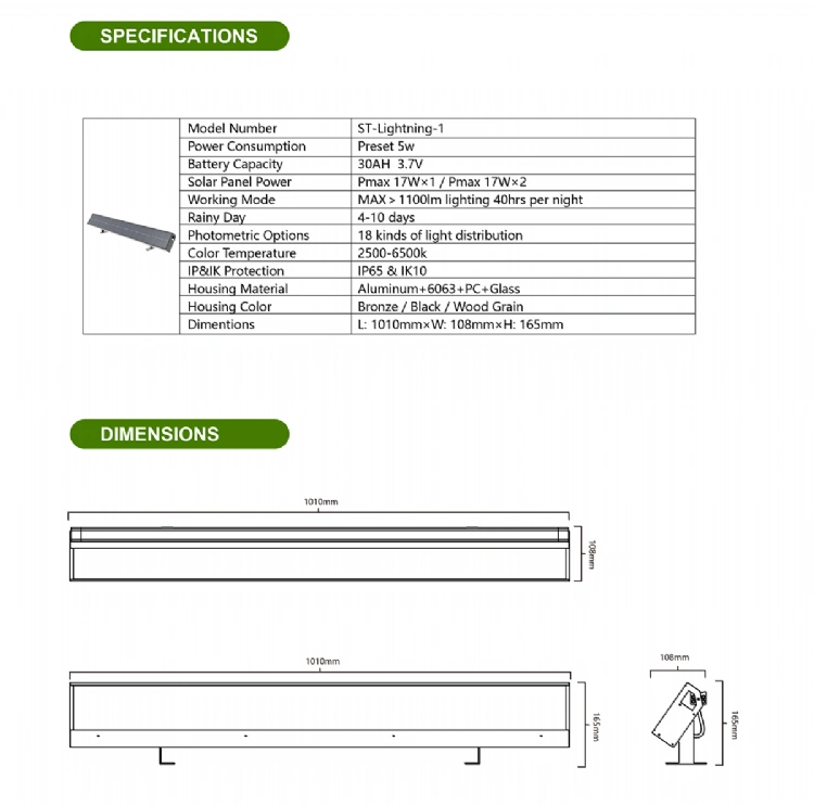 ST-Lightning Adjustable Angle Wall Wash Light