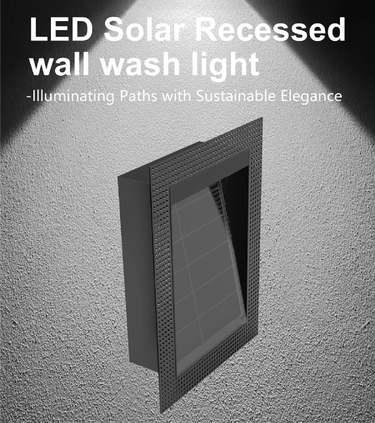 LED Solar Recessed wall wash light