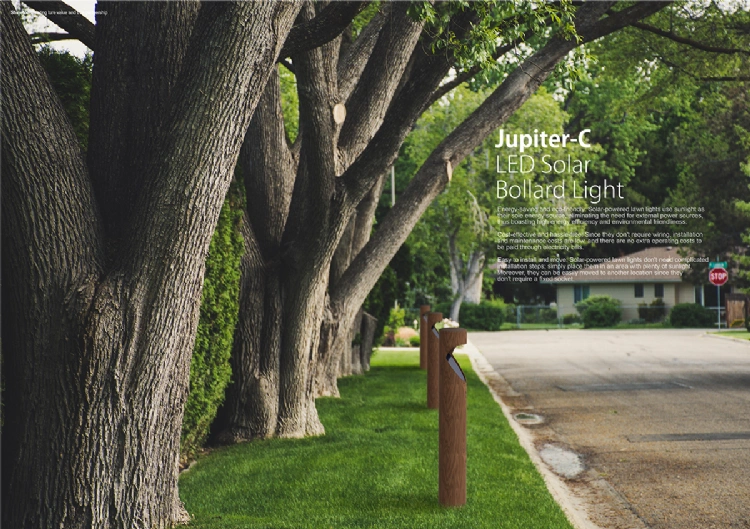 Jupiter-C LED Solar Bollard Light