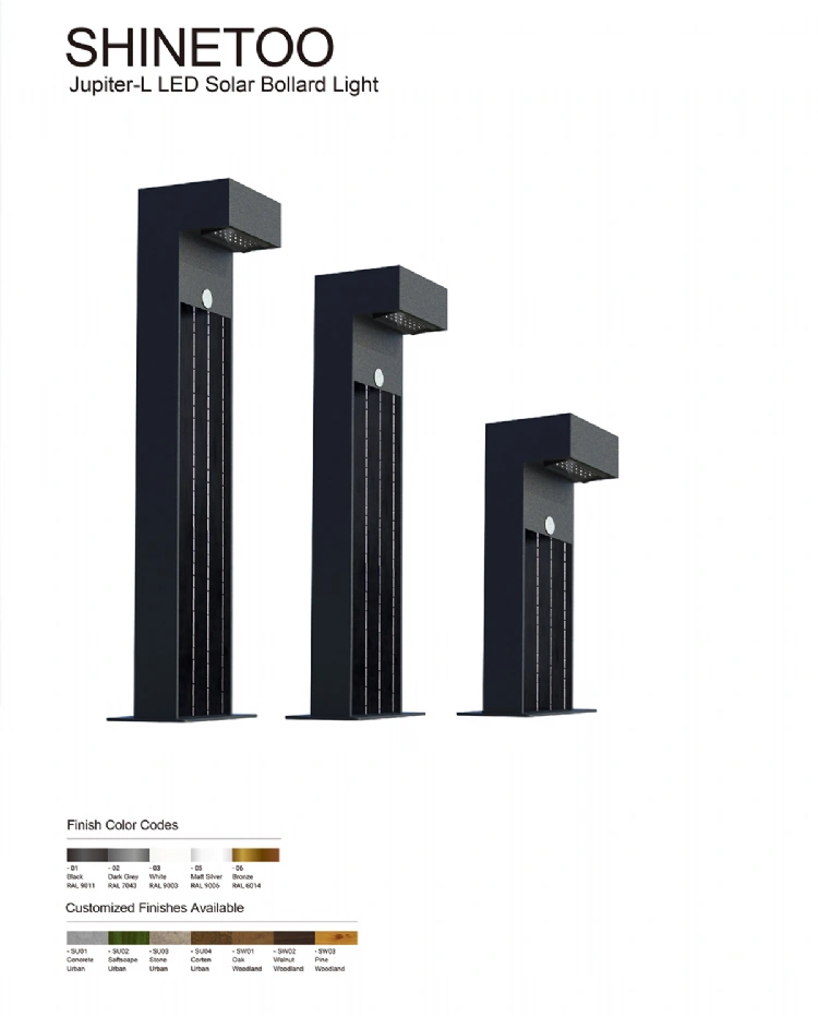 Jupiter-L LED Solar Bollard Light